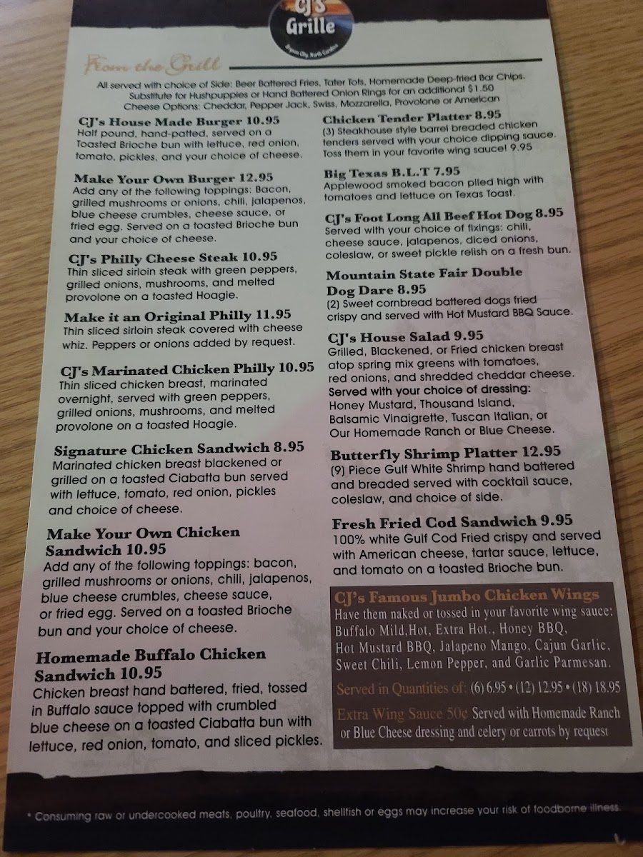 CJ's Grille Menu - Image 5