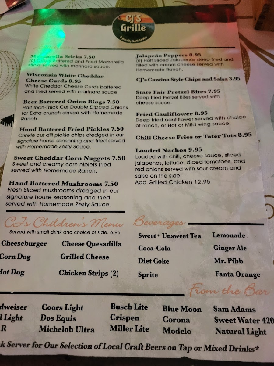 CJ's Grille Menu - Image 6